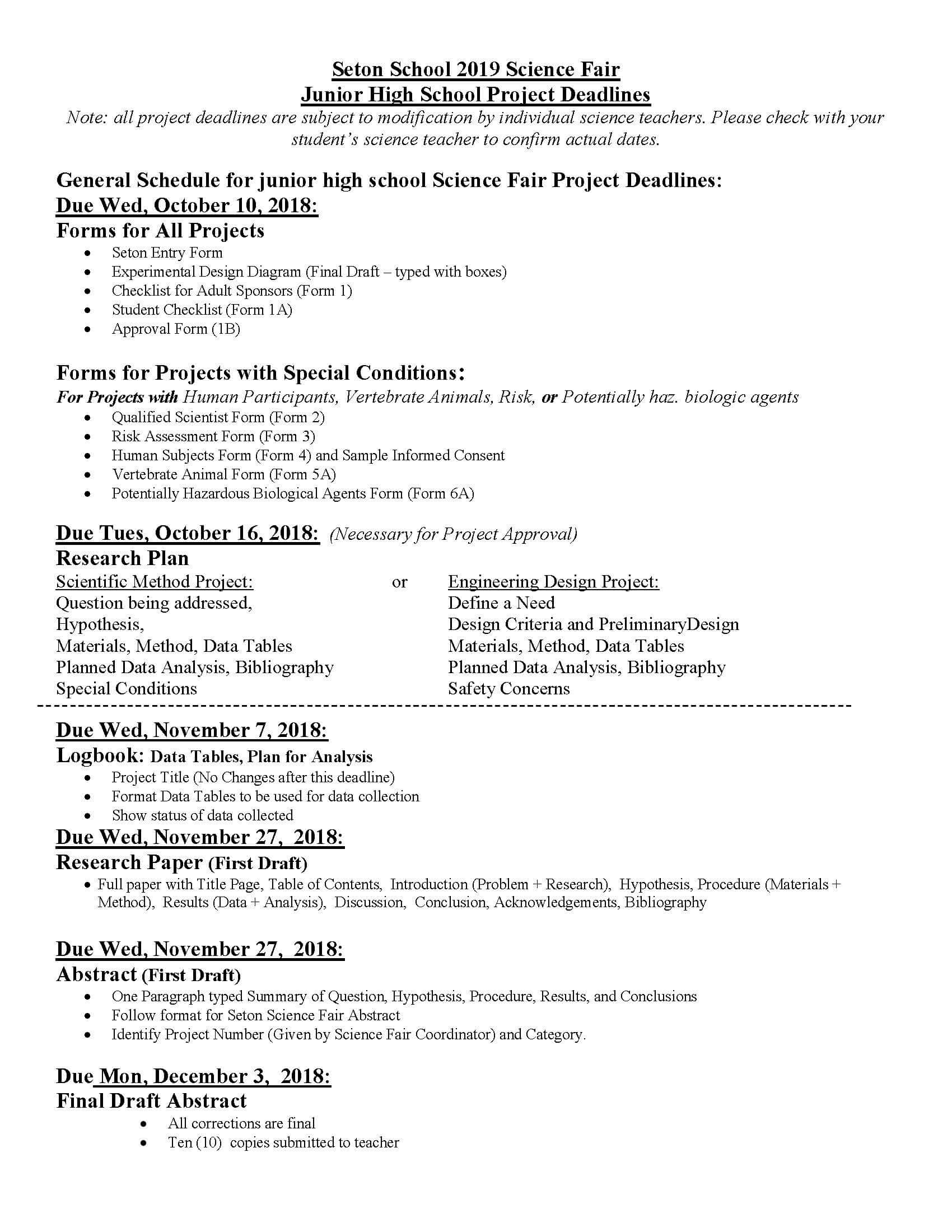 examples of bibliography for science fair projects