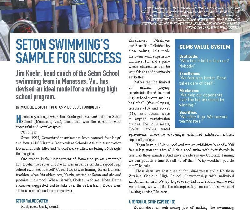 Seton Swimming in the News!