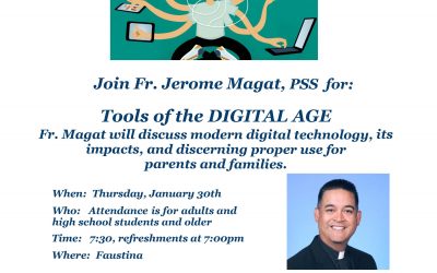 Technology and Social Media Talk with Fr Magat tonight at 7PM