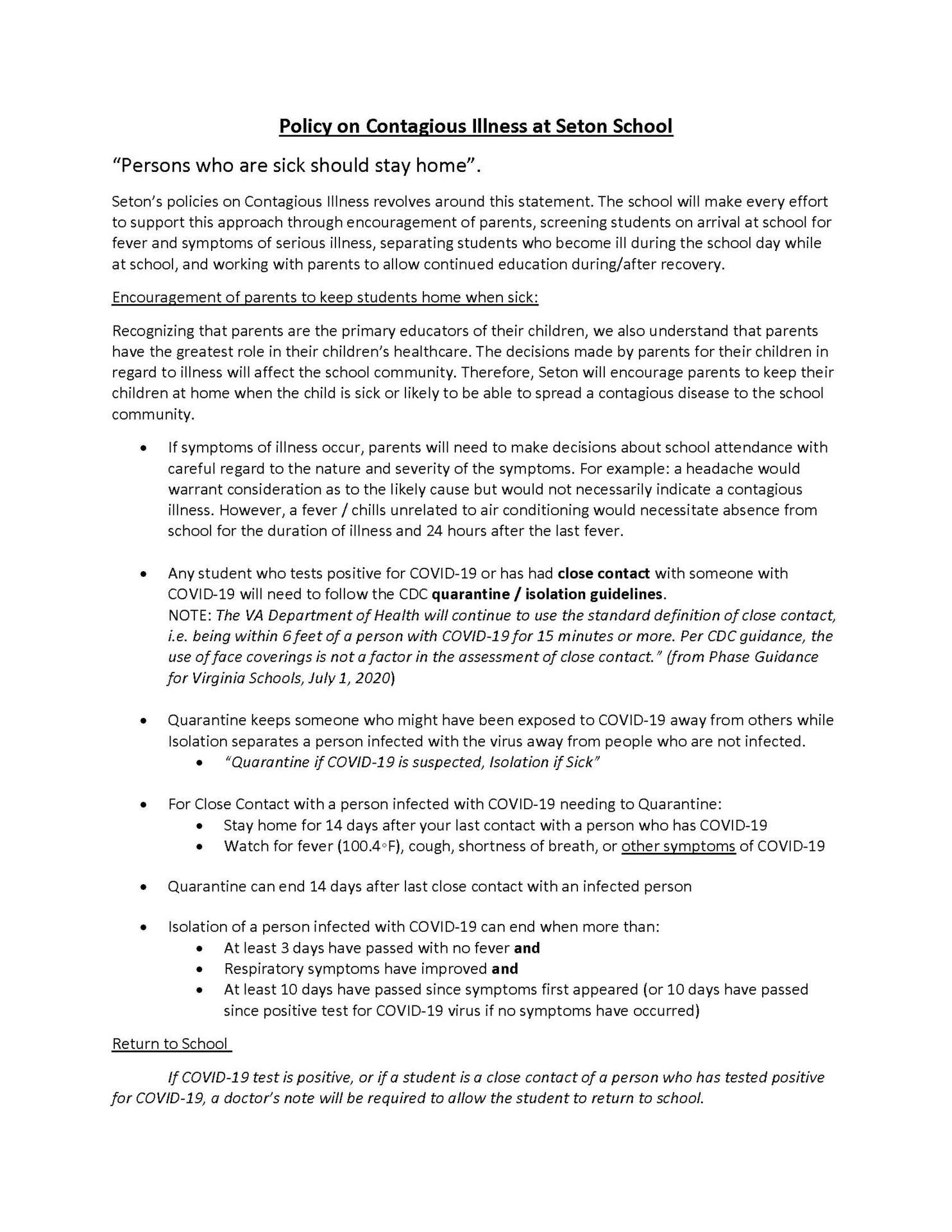 Policy on Contagious Illness and Extended Absenses due to Covid-19_Page_1