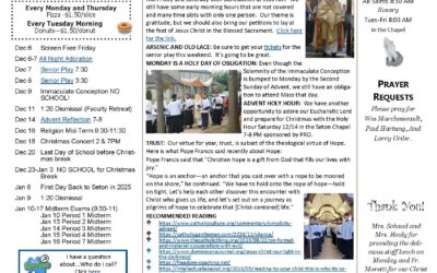 Seton School Sentinel – December 5, 2024